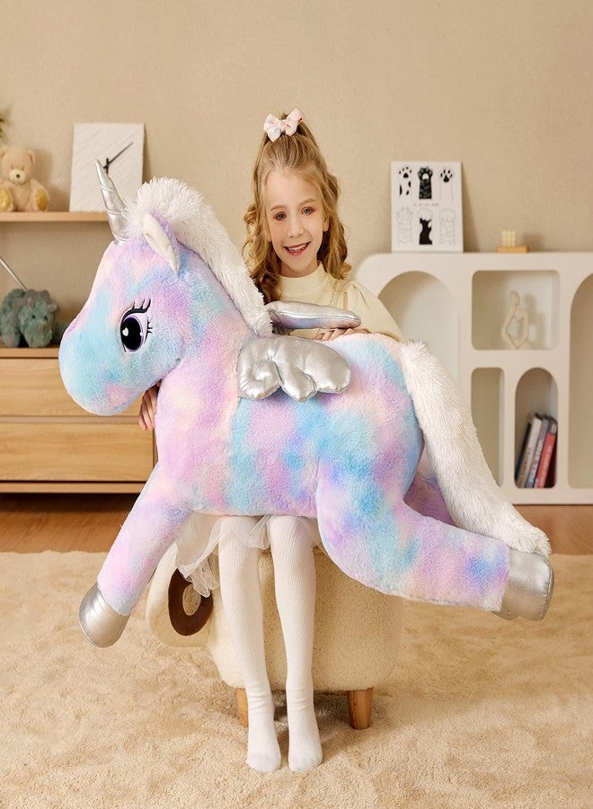 EARTHSOUND Giant Unicorn Stuffed Animal Plush Toy,Large Jumbo 43" Big Size Soft Toys,Cute Huge Plushy Fluffy Fat Plushie,Gifts for Kid - Image 3